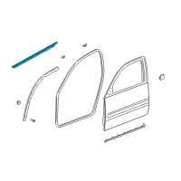 OEM 2002 Buick LeSabre Sealing Strip Asm-Front Side Door Window Outer Diagram - 25732985