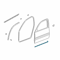 OEM 2001 Buick LeSabre Weatherstrip Asm-Front Side Door Lower Diagram - 25646039