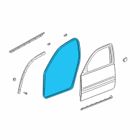 OEM 2004 Buick LeSabre Door Weatherstrip Diagram - 25725403