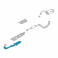 OEM 2004 Chrysler Sebring Front Exhaust Pipe Diagram - MN135516