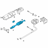 OEM 2017 Hyundai Sonata Center Muffler Complete Diagram - 28600-E6310