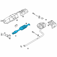 OEM 2017 Hyundai Sonata Center Muffler Assembly Diagram - 28650-E6310