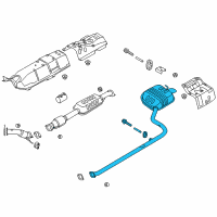 OEM Hyundai Sonata Rear Muffler Assembly Diagram - 28710-E6310