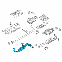 OEM 2017 Kia Cadenza Front Muffler Assembly Diagram - 28610F6420