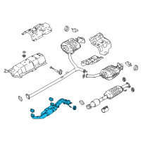 OEM Kia Cadenza Front Muffler Assembly Diagram - 28610F6420