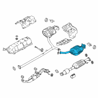 OEM Kia Cadenza Rear Muffler Assembly, Left Diagram - 28710F6310