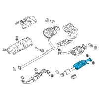 OEM 2020 Kia Cadenza Center Muffler Assembly Diagram - 28650F6620