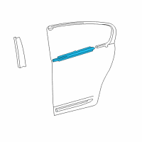 OEM 2008 Lexus GS460 Moulding Assy, Rear Door Belt, LH Diagram - 75740-30410