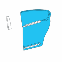 OEM 2006 Lexus GS300 Moulding Sub-Assy, Rear Door Window Frame, RH Diagram - 75707-30080