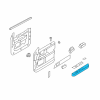 OEM Lincoln Navigator Armrest Pad Diagram - 7L7Z-7824140-AA