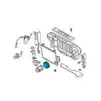 OEM 1997 Jeep Wrangler A/C Clutch Diagram - 4882004