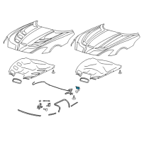 OEM 2015 Dodge Viper Hood Latch Diagram - 68145350AC