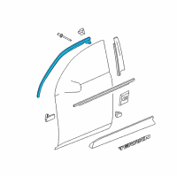 OEM 2017 GMC Terrain Reveal Molding Diagram - 23193176