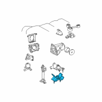 OEM 2003 Toyota Solara INSULATOR, Engine Mounting, LH Diagram - 12372-20050