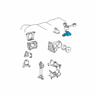 OEM 2002 Toyota Solara Bracket, Engine Mounting Control Diagram - 12313-20050