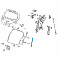 OEM 2012 Acura MDX Stay Assembly, Driver Side Diagram - 74870-STX-305