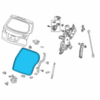 OEM 2007 Acura MDX Weatherstrip, Tailgate Diagram - 74440-STX-A00