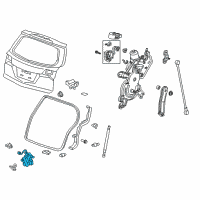 OEM Acura MDX Lock & Closer Assembly, Tailgate Diagram - 74800-TK8-A01