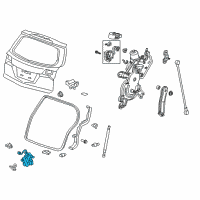 OEM 2016 Honda Odyssey Lock & Closer Assembly, Tailgate Diagram - 74800-TK8-A01