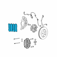 OEM 2008 Jeep Grand Cherokee Front Disc Pads Diagram - 68002193AA