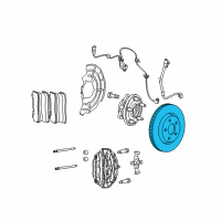 OEM 2010 Jeep Grand Cherokee Front Brake Rotor Diagram - 5290733AB