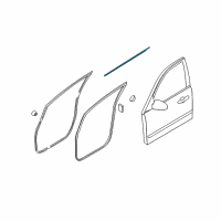 OEM 2010 Kia Rondo WEATHERSTRIP Assembly-Front Door Belt Diagram - 822201D000