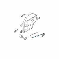 OEM Kia Sorento Rod-Rear Door Inside Handle Kn Diagram - 814733E000