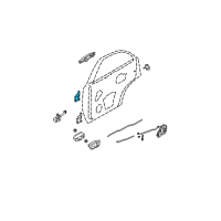 OEM 2006 Kia Sorento Hinge Assembly-Rear Door Upper Diagram - 793403E000