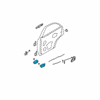 OEM Kia Sorento Rear Door Outside Handle Assembly, Left Diagram - 836103E011