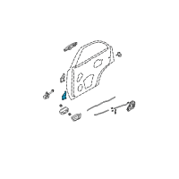 OEM 2006 Kia Sorento Hinge Assembly-Rear Door Upper Diagram - 793303E000