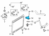 OEM Ford F-150 Heritage Thermostat Connector Diagram - F65Z-8592-BD