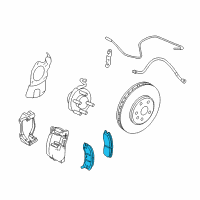 OEM 2013 Cadillac CTS Front Pads Diagram - 84315574