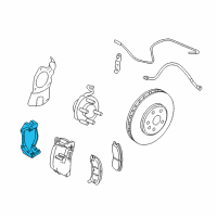 OEM 2010 Cadillac CTS Caliper Support Diagram - 15851476