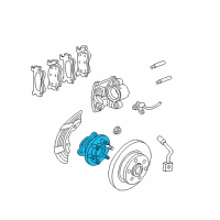 OEM Dodge Front Disc Brake Hub And Bearing Diagram - 52104698AE