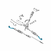 OEM 2012 Kia Soul End Assembly-Tie Rod RH Diagram - 568202K050