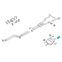 OEM BMW 535i GT Tailpipe Trim, Chrome Diagram - 18-30-7-594-919