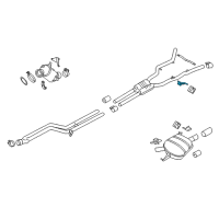 OEM BMW 535i GT xDrive Bracket, Rear Silencer Right Diagram - 18-20-7-585-349