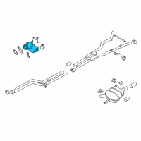 OEM 2015 BMW ActiveHybrid 7 Catalytic Converter Diagram - 18-30-7-616-267