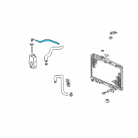 OEM Acura TL Tube, Reserve Tank Diagram - 19103-P8A-A00