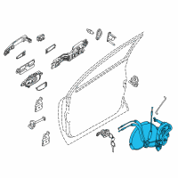 OEM Nissan Murano Front Door Lock Actuator Motor, Right Diagram - 80500-1GR0A