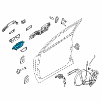 OEM 2012 Nissan Murano Door Inside Handle Assembly Left Diagram - 80671-JN01A