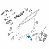 OEM Nissan Murano Cylinder Set-Door Lock, LH Diagram - H0601-1GR1A