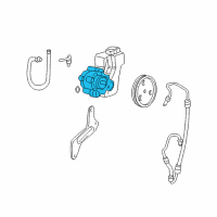 OEM 1999 Jeep Grand Cherokee Power Steering Pump Diagram - RL080551AC