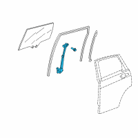 OEM 2007 Honda CR-V Regulator Assembly, Right Rear Door Power Diagram - 72710-SWA-A02