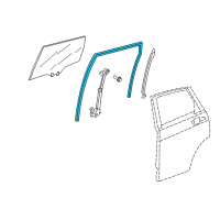 OEM Honda CR-V Channel, Left Rear Door Run Diagram - 72775-SWA-A01