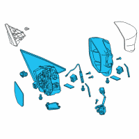 OEM Honda Crosstour Mirror Assembly, Passenger Side (R.C.) (Heated) Diagram - 76208-TY4-A61