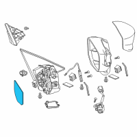 OEM 2013 Honda Crosstour Mirror, Passenger Side (Flat) (Heated) Diagram - 76253-TP6-A61