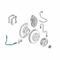 OEM 2016 BMW X6 Front Left Right Abs Wheel Speed Sensor Diagram - 34-52-6-771-776