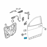 OEM 2021 Jeep Cherokee Door Lower Hinge Right Diagram - 68306526AA