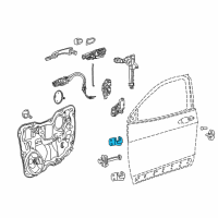 OEM 2019 Jeep Cherokee Door Hinge Front, Rear Diagram - 68306524AA